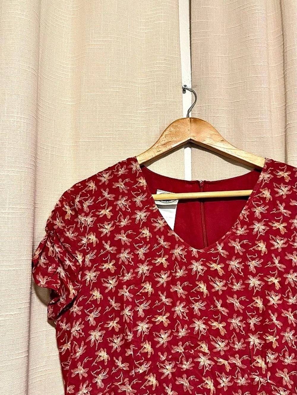 Laura Ashley Floral Midi maxi Dress in Red & Gold Size 12